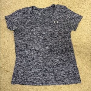 Under Armour Women's Heathered Black V-Neck Tee
